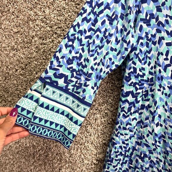 Coolibar Tunic Top Women’s Medium St. Lucia UPF 50+ Excellent UV Protection Blue - Picture 3 of 5